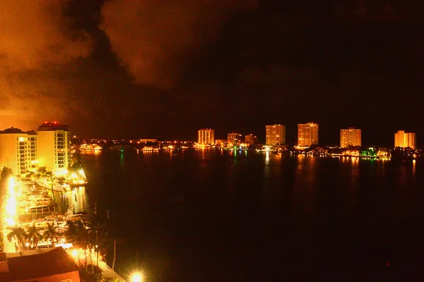 Boca Raton at night, seen across the water