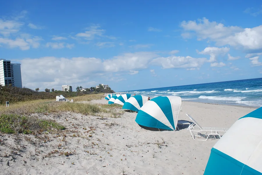 Looking south along the beach at Boca Raton